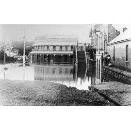 Halley's Bakery during flood, Ipswich, 1893