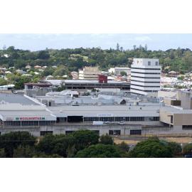 Panoramic view over city, towards Queens Park, Ipswich, 2010