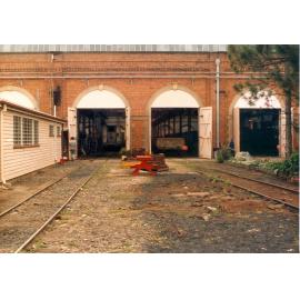 Exterior of air conditioning and refrigeration section,  Ipswich Railway Workshops, North Ipswich, 1987