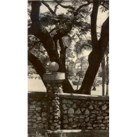 Fencing at entrance to Queens Park, Ipswich, c.1940