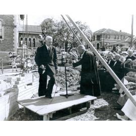 Laying of the foundation stone at the Congregational Church, East Street, Ipswich, 1957 - 1958