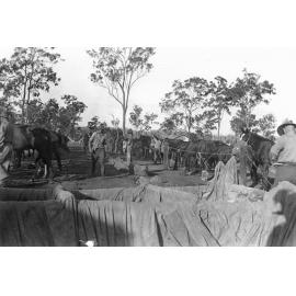 Members of the Australian Light Horse Regiment at a camp near Grandchester, Ipswich, 1942-1945.