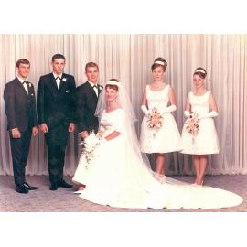 Unidentified bridal party, Ipswich, 1965