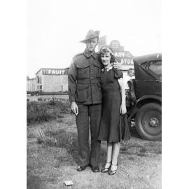 Unidentified soldier and Coralie Casey, Ipswich, 1936