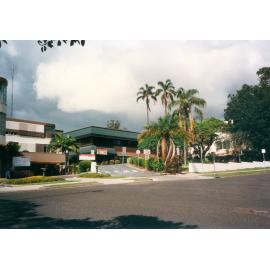 Ipswich General Hospital entrance at the corner of East and Court Streets just before redevelopment, Ipswich, 1996