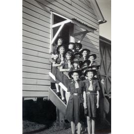 Girl Guides from 4th Ipswich troop, Bundamba, Ipswich, 1954