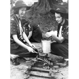 Girl Guides from 1st Ipswich competing in the Mavis Parkinson Shield, Ipswich, 1950
