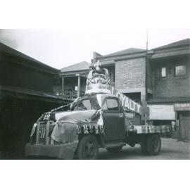 Girl Guide float for Coronation Parade, Ipswich, 1953