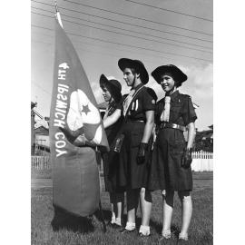 Girl guides dedication of colours ceremony, North Ipswich, 1955