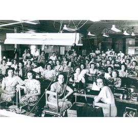Staff at the Howes Clothing factory at North Ipswich, 1949