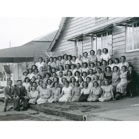 Staff at Howes Clothing factory, North Ipswich, 1949