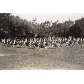 Physical education display by students of Ipswich Girls' Grammar School, Ipswich, 1945