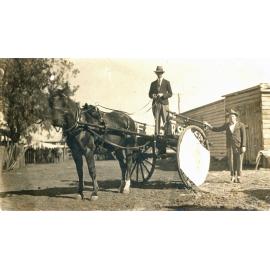 R. Sellars delivery cart in backyard behind his shop in John Street, Rosewood, Ipswich, c.1928