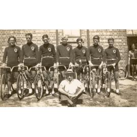 Queensland Cycling team at the Australian championships in Adelaide, SA, 1946