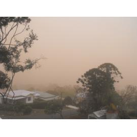 Dust storm over Ipswich from Denmark Hill, Ipswich, 2009