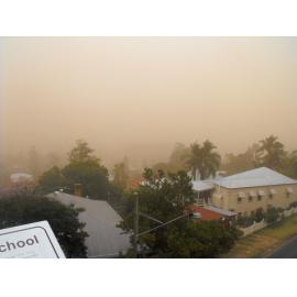 Dust storm over Ipswich from Denmark Hill, Ipswich, 2009