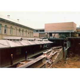 Ipswich Railway Station platform, Union Street, during demolition, Ipswich, 1978