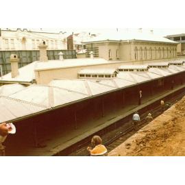 Ipswich Railway Station platform, Union Street, during demolition, Ipswich, 1978