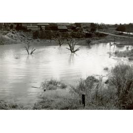 Flooding from East Street, Ipswich, towards Scott's Electrical Works in Wharf Street, during c.1947