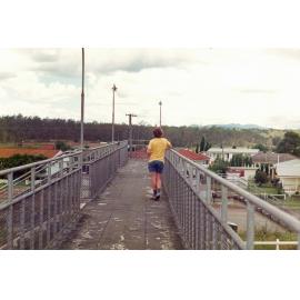 Redbank from railway pedestrian bridge towards Brisbane Road, Redbank, Ipswich, 1976