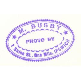 Trademark of M. Busby, photographer, Ipswich, 1948