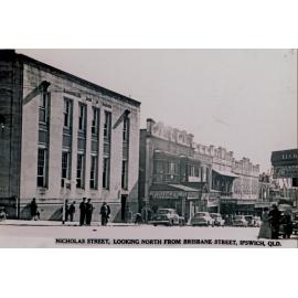 Nicholas Street, looking north from Brisbane Street, Ipswich, Queensland, early 1950s