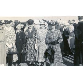 Auld family, sisters, of Silkstone, Ipswich, at the wedding of their nephew, c.1950