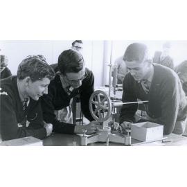 Ipswich Grammar School students in the new science block, Ipswich, 1963