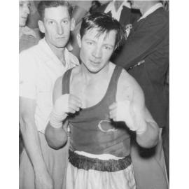 Lance Waldon, after a fight c.1957