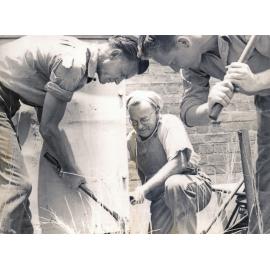 Workers at the Ipswich Railway Workshops, North Ipswich, 1960