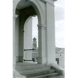 Lands Office front entrance steps, corner East and Limestone Streets, Ipswich, 1970s