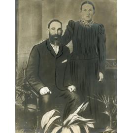Believed to copy of wedding portrait of Fredrick and Wilhelmina Domrow, Ipswich, 1890s