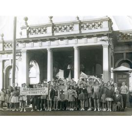 Group of Ipswich Methodist Young People at Ipswich Railway Station, 1957
