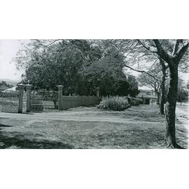 Ipswich Girls' Grammar School front gates, Ipswich, 1940s