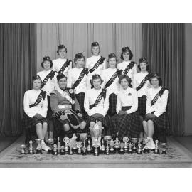 Believed to be Clan Cameron and Stewart's marching band, Ipswich, c.1960