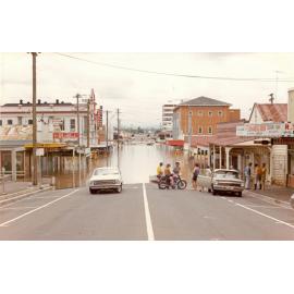 East Street in flood, Ipswich, January 1974