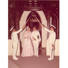 Wedding of Alicia Woodford and Sub-Lieutenant Douglas Holliday, 1974