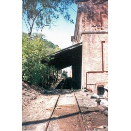 Coal discharge bins site at the side of the Powerhouse builidng, Ipswich Railway Workshops, North Ipswich, 1991