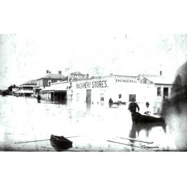 Shillito & Son, machinery stores, Ipswich, during flood of 1893