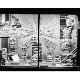 Cribb & Foote Department Store window display of Dri-Glo towels, Ipswich, 1958