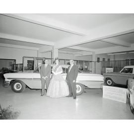 Faulkner Motors Show Room, Miss Mannicarna, Brisbane Street, Ipswich, 1958