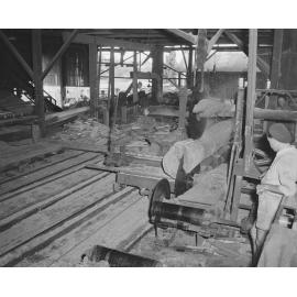 Workers at Kruger Sawmill, Byrne Street, Bundamba, Ipswich, 1959