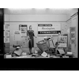 Cribb & Foote window display, Remington Typewriters, Ipswich, 1959