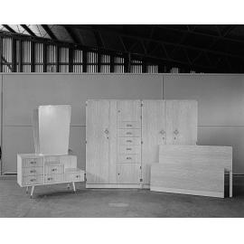 Jordan's Furniture, bedroom suite,  Wulkuraka,  Ipswich, 1963