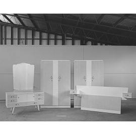 Jordan's Furniture, bedroom suite,  Wulkuraka,  Ipswich, 1963