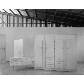 Jordan's Furniture, dressing table and wardrobes,  Wulkuraka,  Ipswich, 1963