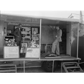 Ipswich Show display by Modern Motors Pty Ltd of Perkins Machines, Ipswich, c. 1950