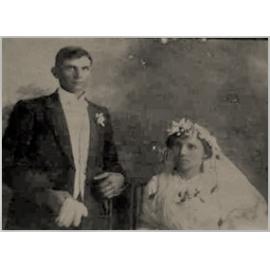 Wedding photograph of William Louis Clem and Sarah Huth