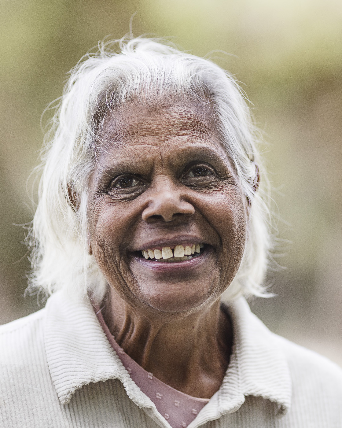 Portrait of Aunty Elaine Chermside/Anderson, 2026. Portrait Photograph by Jim Filmer, included in 'Still Deadly: Voices of Our Elders' at Ipswich Community Gallery, 27 June - 26 July 2026.