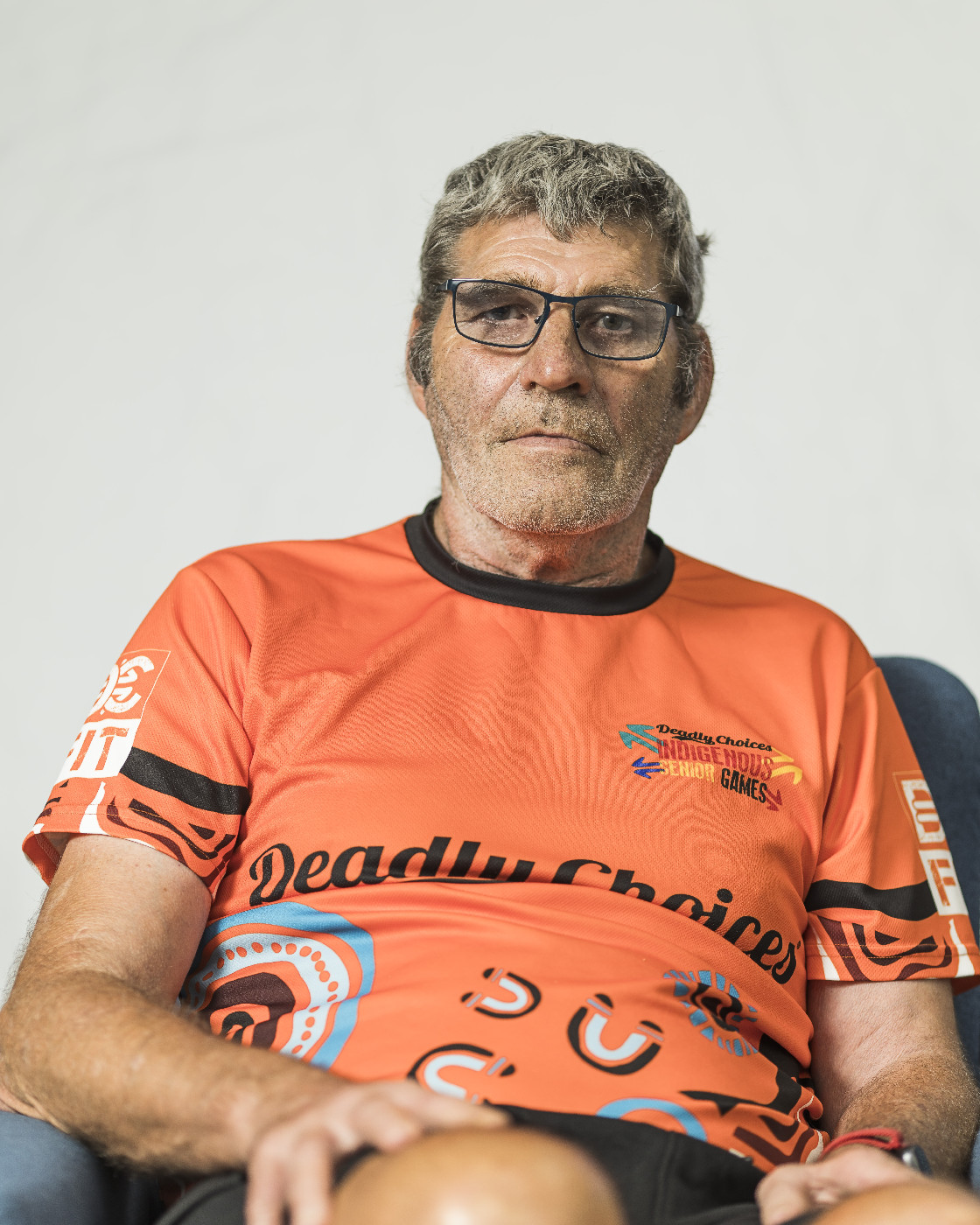 Portrait of Uncle Lindsay Bayles, 2026. Portrait Photograph by Jim Filmer, included in 'Still Deadly: Voices of Our Elders' at Ipswich Community Gallery, 27 June - 26 July 2026.